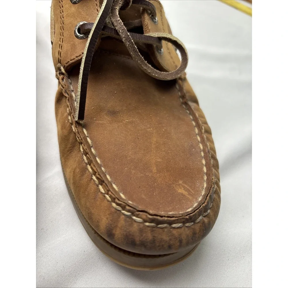 DOCKERS Leather Boat Deck Shoes Mens 10.5M Brown TopSiders90-1443 Castaway